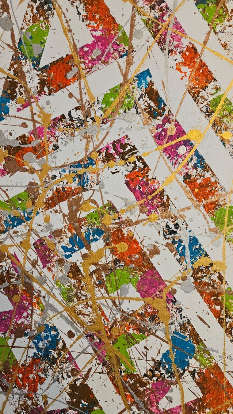 Dipinti: Tableau abstrait multicolore, fait main, unique! – Nuovo (secondo la descrizione) da Le Locle venduto da fab_c9hh 4