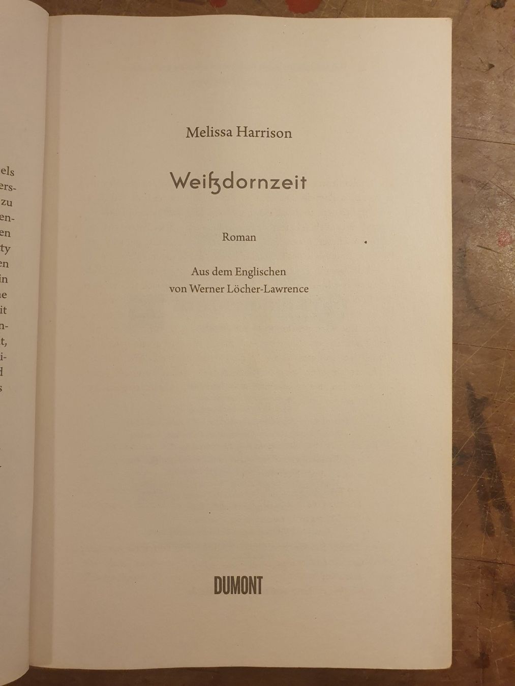 Libri: Weissdornzeit - Melissa Harrison - Dumont – Usato da Zürich venduto da loosebone 2