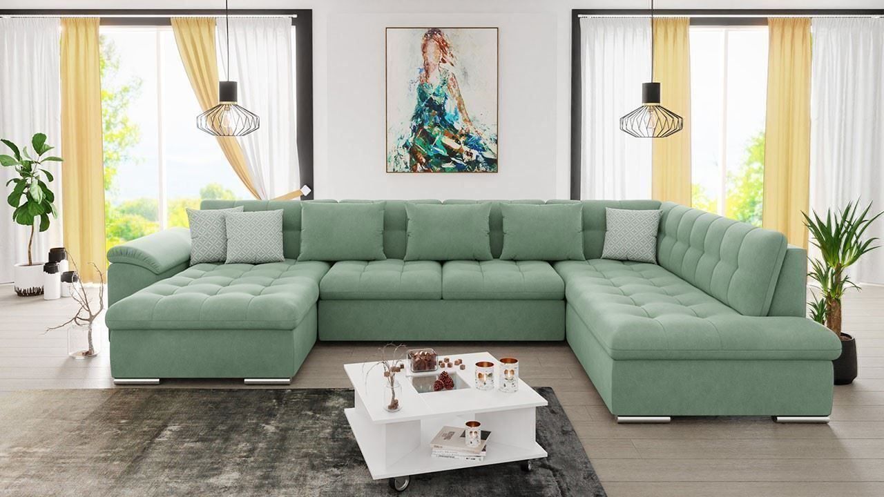 Sofas: Wohnlandschaft Rechts Sofa mit Bettkasten + Schlaffunktion – Neu und originalverpackt aus Wallenwil von toesstal-vertrieb 2