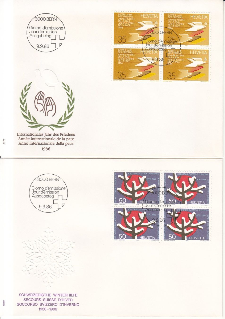 Tous les timbres: SBK 727 - 730 im 4er-Block FDC – D'occasion à Bürglen TG par StampGraf 1