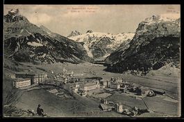 Engelberg, Ortsansicht mit Titlis und Sp