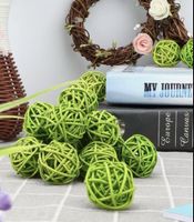 Rattankugel 8cm kiwi Dekokugel neu 9Stk