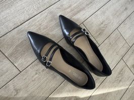 ELEGANTE BALLERINAS GRÖSSE 39 SCHWARZ