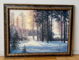 Ölgemälde „Wintersonne“ – 2003 – Landschaft aus Sibirien