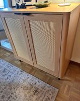 Rattan and Wood Cabinet