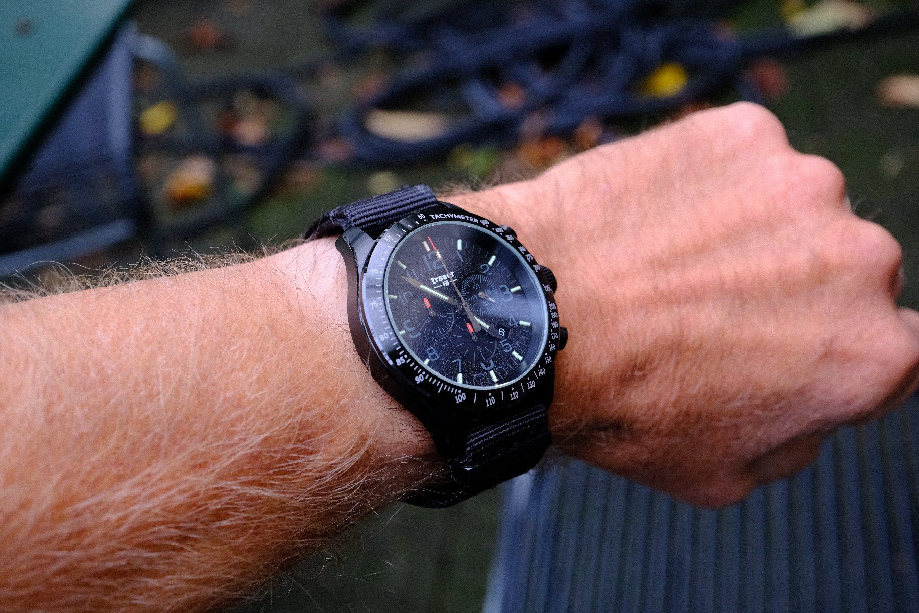 Traser Orologi: Traser Uhr / H3 Chronograph / mb-microtec /ca. 45mm – Usato da Bern venduto da Xtralite 8