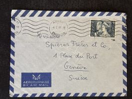 Enveloppe timbrée Athènes Genève Spierer Frères et Co.