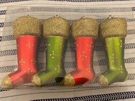 Weihnachtskugeln Stiefel 4 Stück