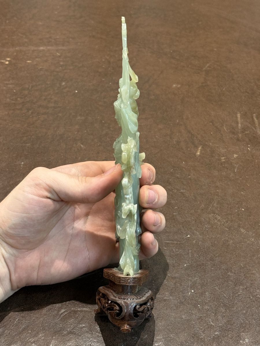 Statuette: Jade-Figur einer jungen Frau, China – Usato da Zofingen venduto da GrosisWonderkeller 5