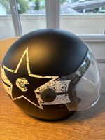 Stylischer Motorradhelm Gr. S Schwarz Matt Fibra NEUwertig
