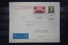 CH - Flugpost - Flugbrief nach Danzig Polen