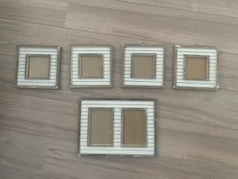 5 Stk. Fotorahmen Shabby chic Holz/weiss