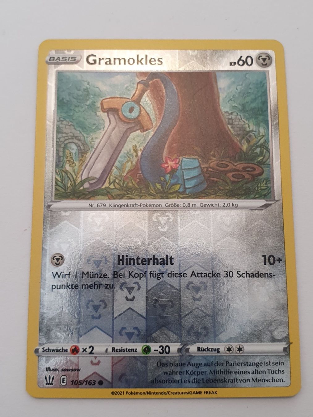 Pokémon Sammelbilder & Trading cards: Gramokles / 2021 Pokémon / Reverse Holo – Gebraucht aus Oberdorf BL von BaldenEagle