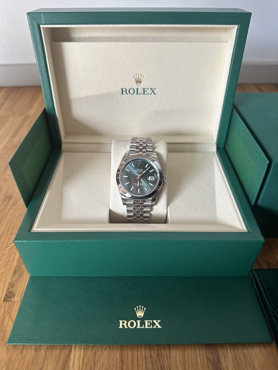 Rolex Orologi: Rolex Datejust 41mm - Mint Green – Nuovo e nell'imballaggio originale da Zürich venduto da and_z8mr