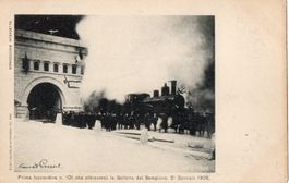Galleria del Sempione - Prima locomotiva attraversata 1906