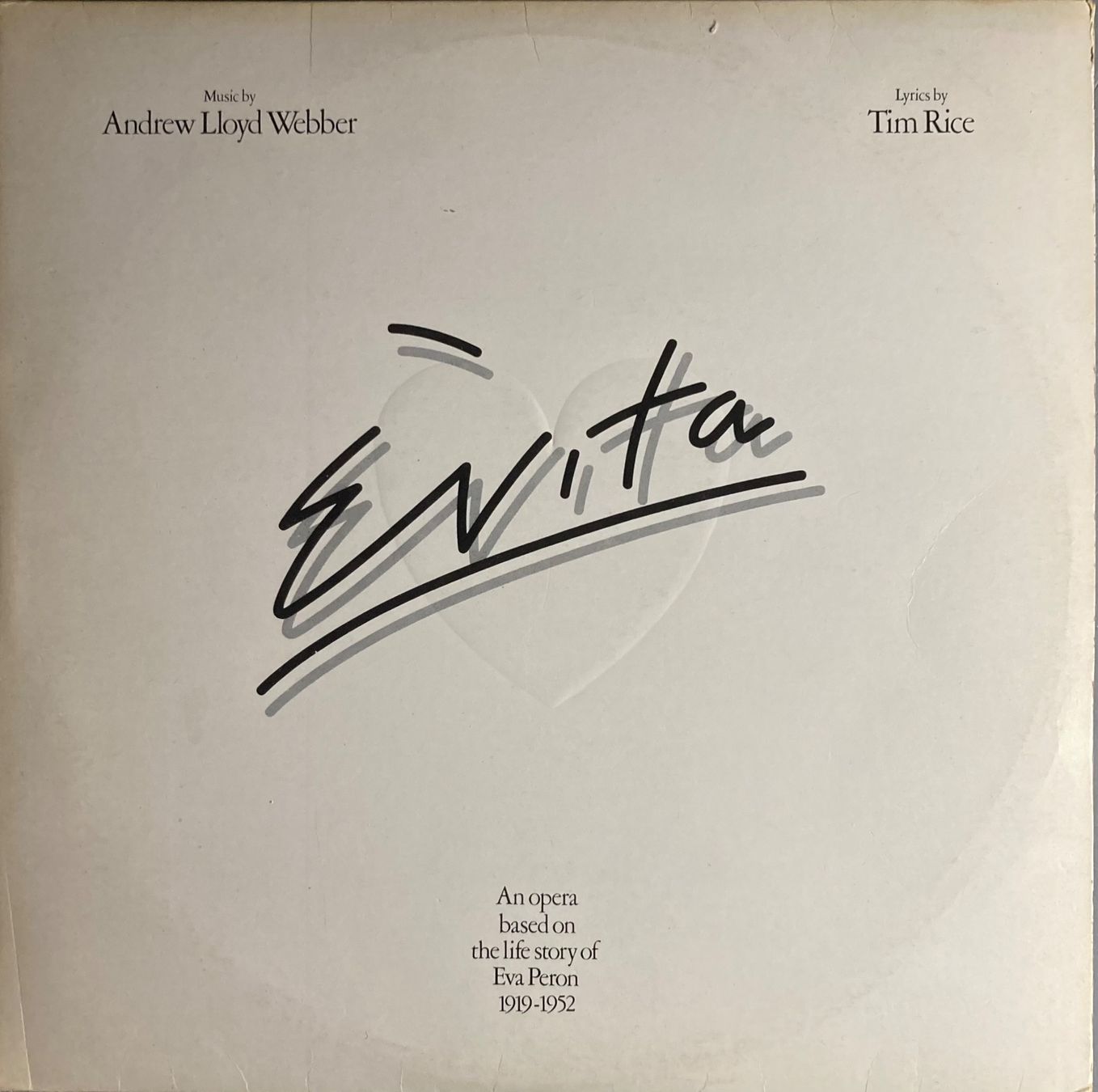 Dischi in vinile: ANDREW LLOYD WEBER AND TIM RICE - EVITA – Usato da Poliez-Pittet venduto da Newtown-Records