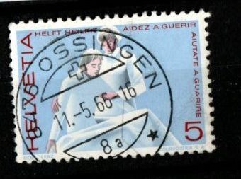 Tutti i francobolli: 1965 - Krankenpflegerin und Patient – Usato da Schaffhausen venduto da poststamp