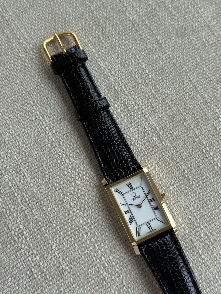 Venus Orologi: Venus Tank gold plated NOS – Nuovo (secondo la descrizione) da Uster venduto da AlabasterOne 5