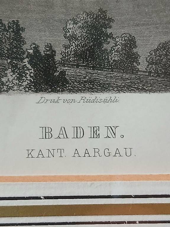 Gravures: Stich Baden, Kanton Aargau – D'occasion à Pratteln par pforter01 3