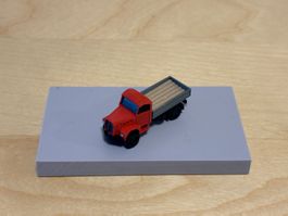 Saurer 2DM zivil rot mit offener Brücke 1:160 3D-Druck