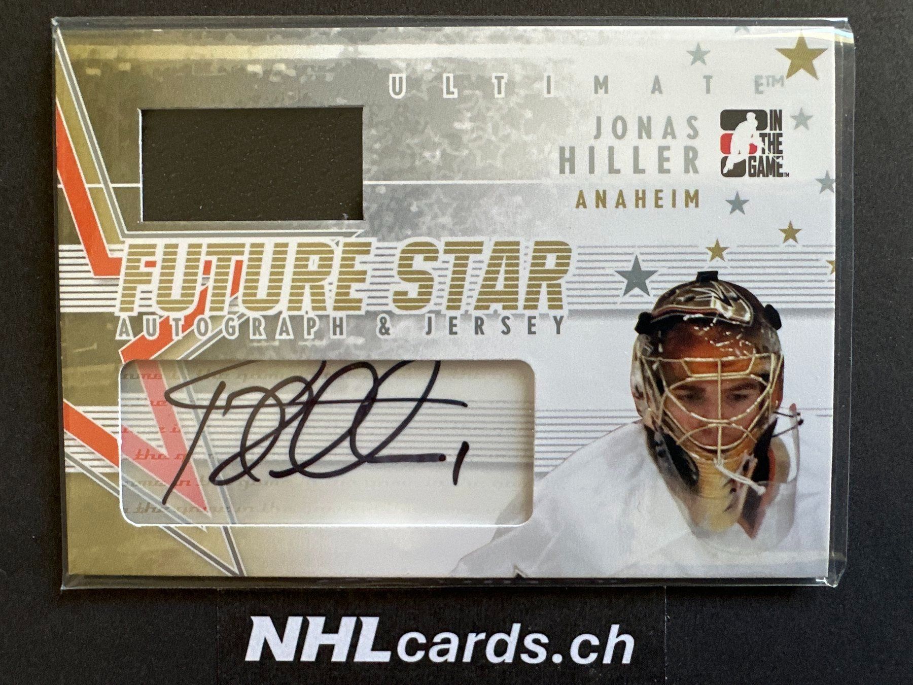 NHL Carte collezionabili: Jonas Hiller NHL Auto Jersey Card /30 – Usato da Belp venduto da nhlcards.ch