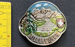 Rieder-Furka Aletsch, ,Wanderstockplakette, Vintage