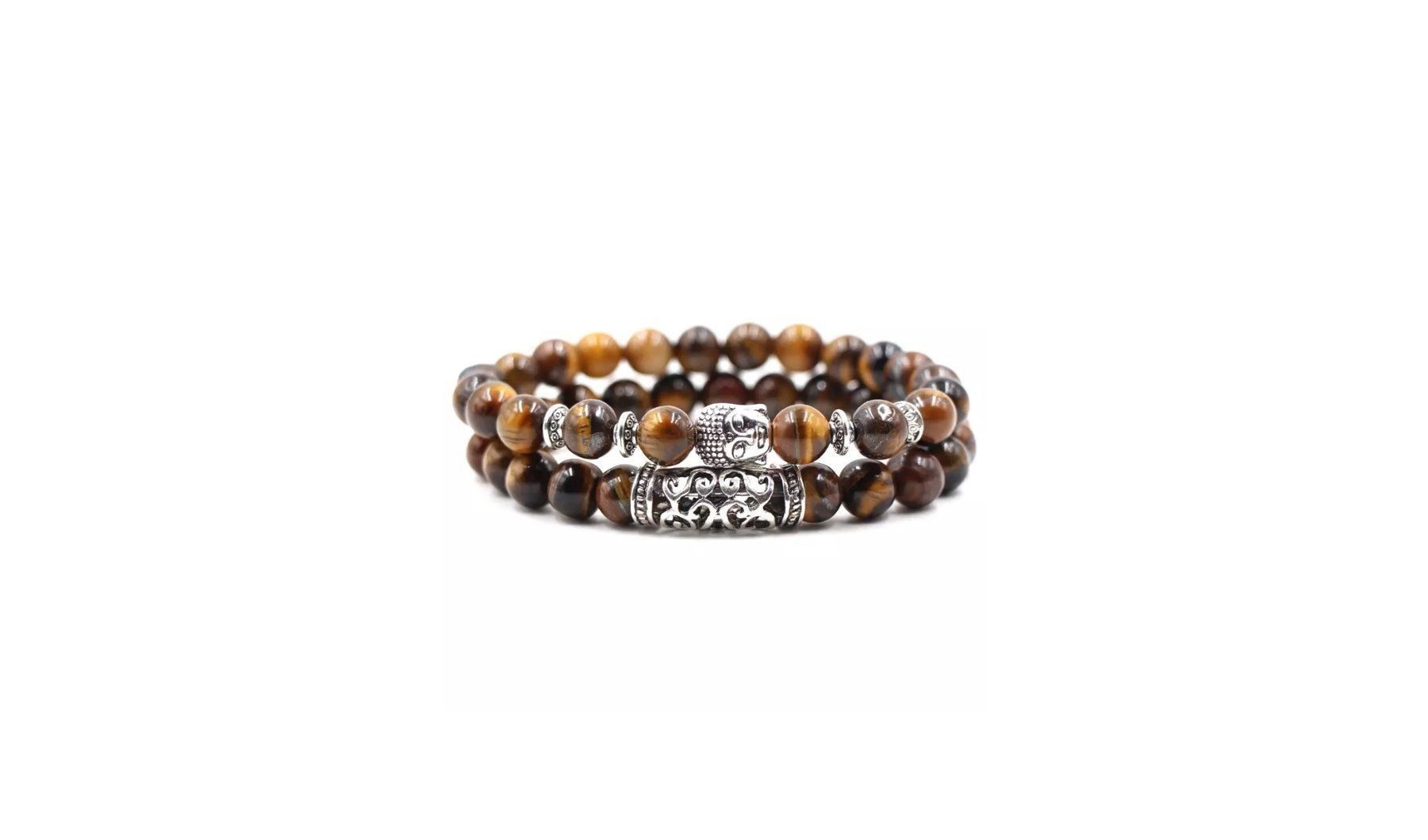Bracciali & Braccialetti: Tigeraugen Armband "Buddha" – Nuovo e nell'imballaggio originale da Lichtensteig venduto da JASAGO