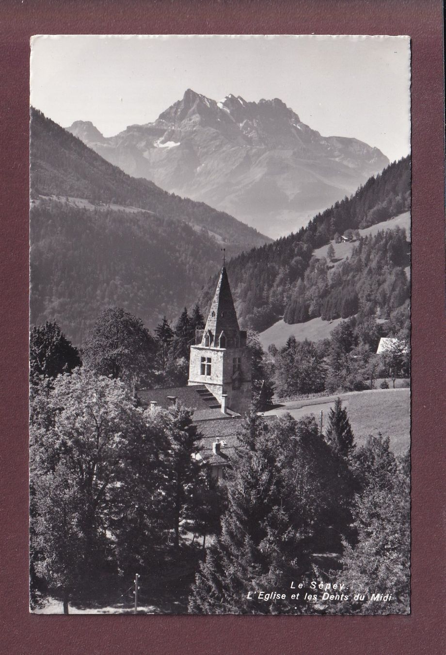 Cartoline postali: LE SEPEY - Eglise - Dents du Midi - 1966 – Usato da Pully venduto da nicecards