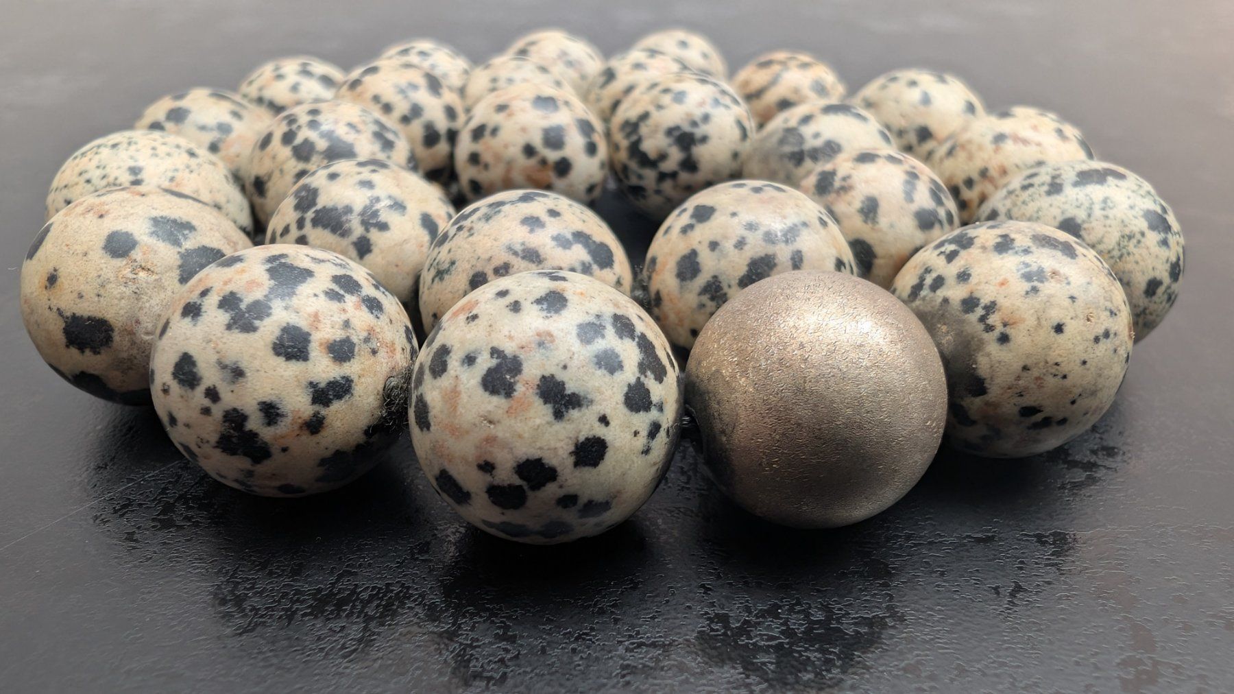 Ketten: Vintage Halskette, Dalmatiner Jaspis & Silber Kugeln – Gebraucht aus Egg b. Zürich von leroy711 4