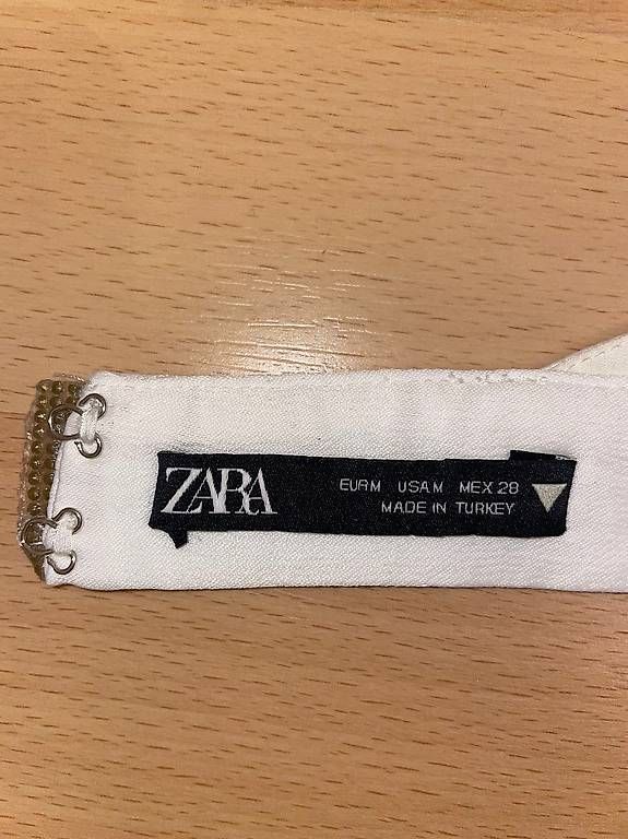 Tops: Zara Top Gr. M - Glitzer / weiss – Gebraucht aus Thun von tat_wg9t 1