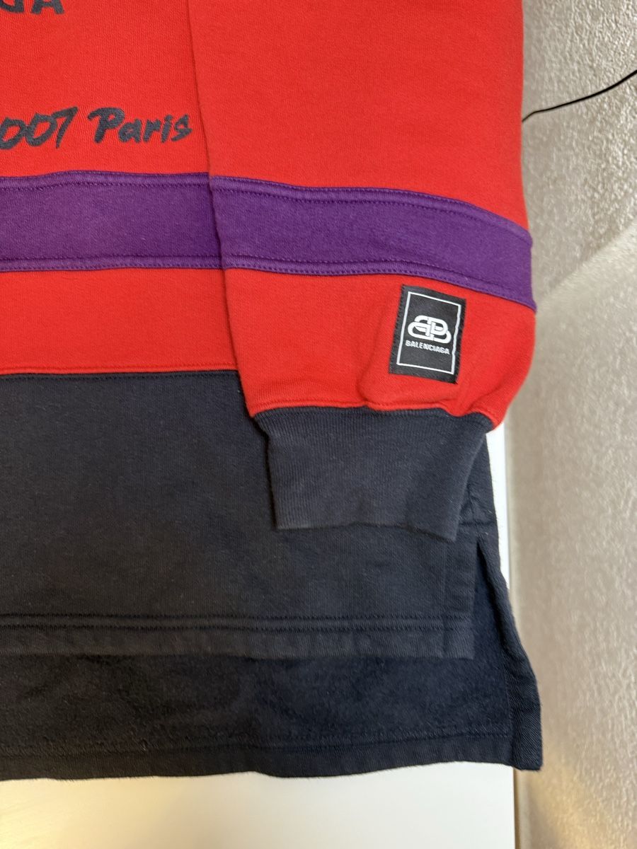 Balenciaga Maglioni & Felpe: Balenciaga Red Quarter Zip BB Sweatershirt Oversized – Nuovo (secondo la descrizione) da Genève venduto da ali_5msd 3