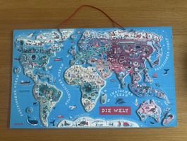 Weltkarte Wandbild-Puzzle von Janod für Kinder