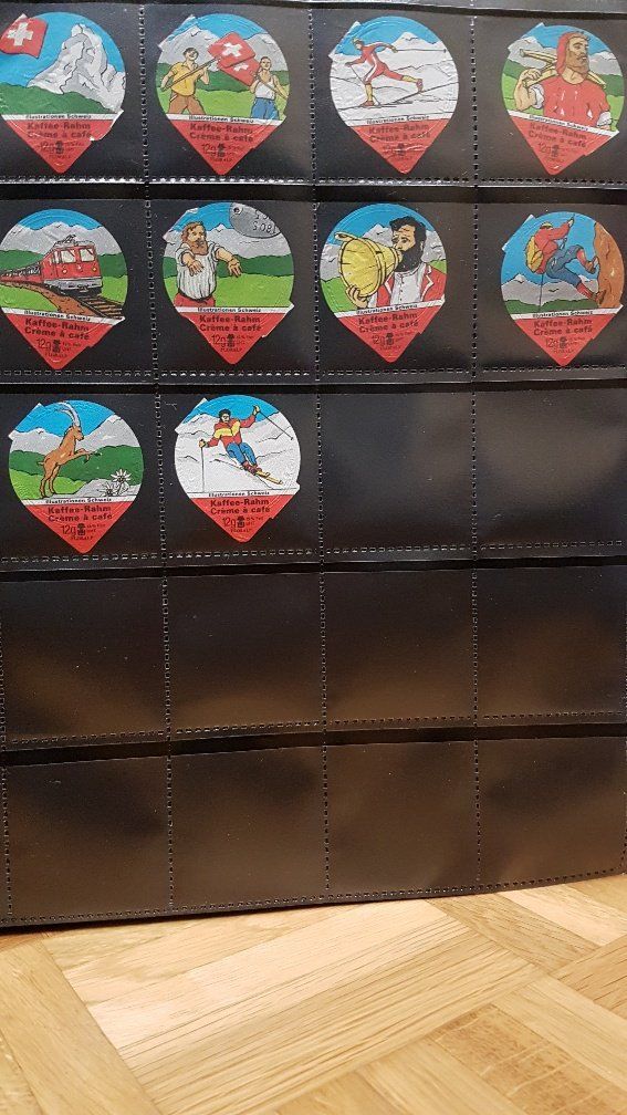 Floralp Kaffeerahmdeckel: Kaffeerahmdeckel Illustrationen Schweiz – Gebraucht aus Biel/Bienne von almercaa