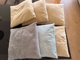 6 Zierkissen / Inlett ca. 45x45cm / Top Zustand