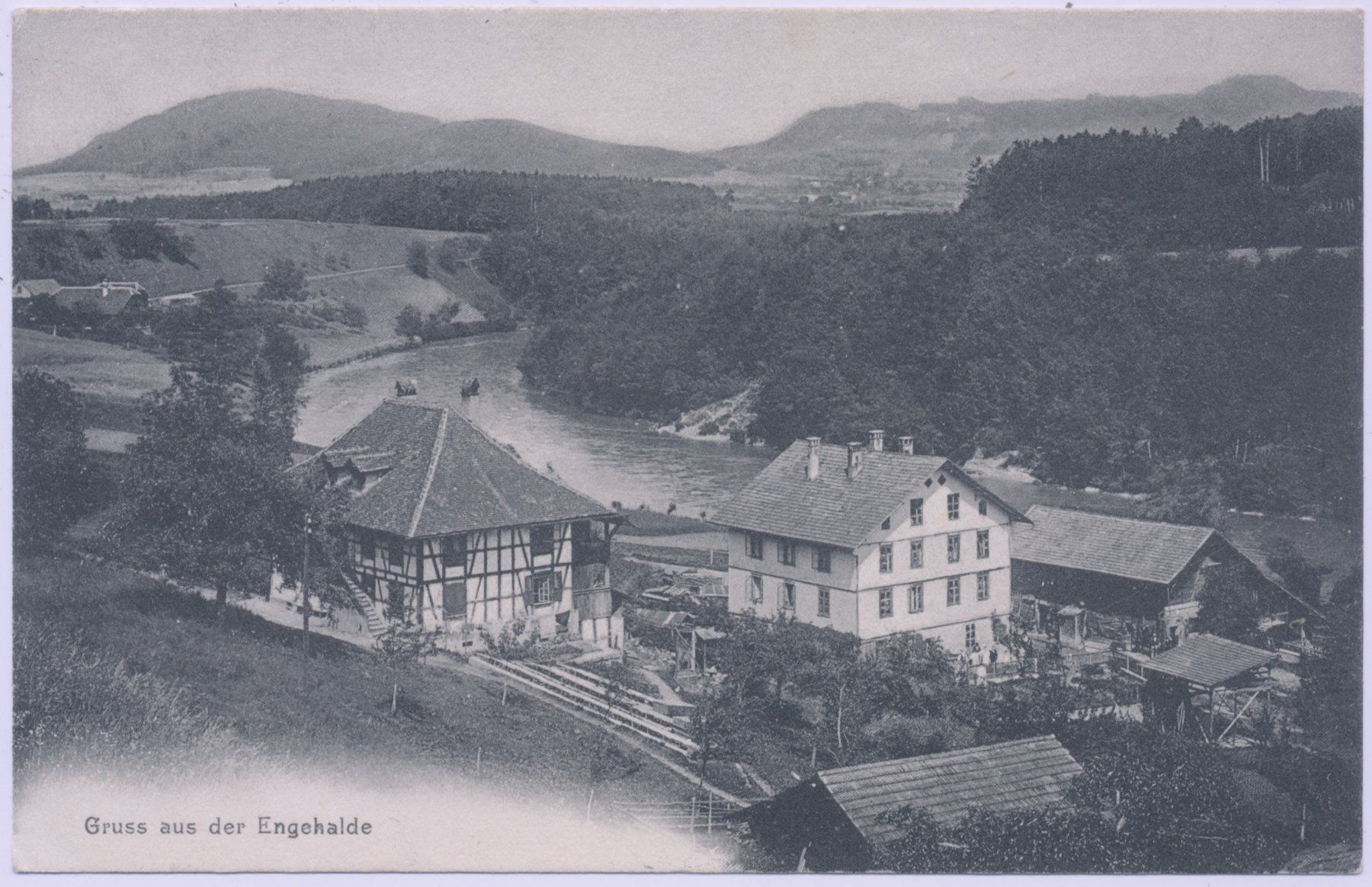 Cartoline postali: Engehalde 1910 belebt – Usato da Lützelflüh-Goldbach venduto da blauerkranich