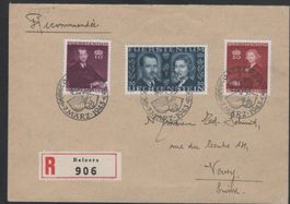 Liechtenstein 1943 Satzbrief  Nr.175/177