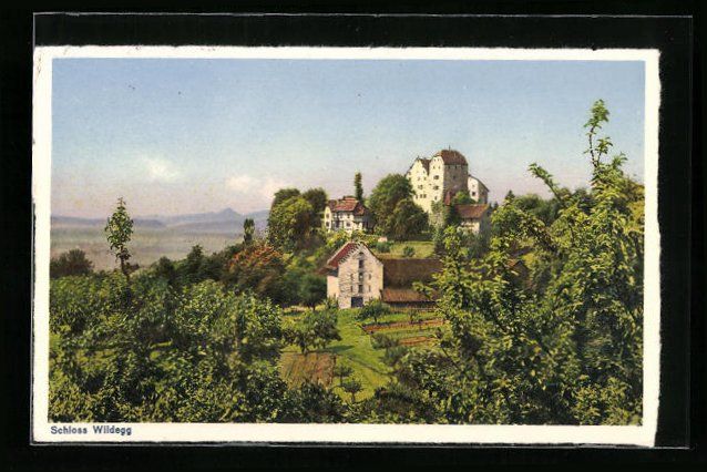 Ansichtskarten: AK Wildegg, Blick zum Schloss, 1968 – Gebraucht aus Berlin von bartko-reher