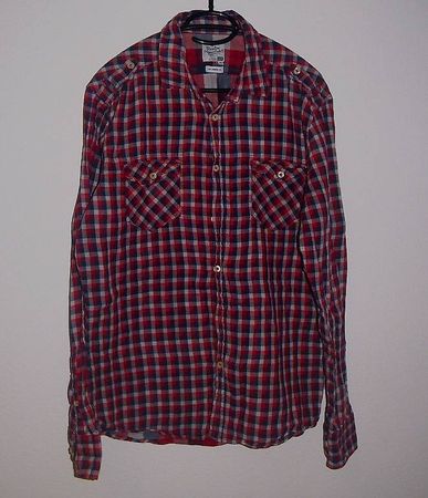 Hemd, Langarm, Gr. XL, Blau/Rot/Weiss kariert *WE*