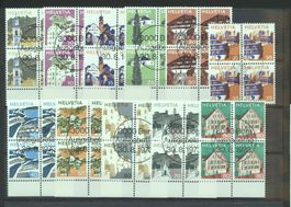 1973-75 Landschaften Viererblöcke mit ET