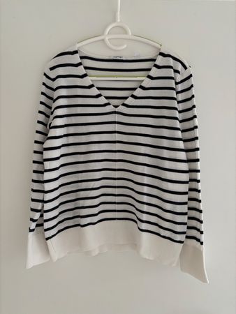 Esprit Pullover gestreift weiss schwarz Grösse L