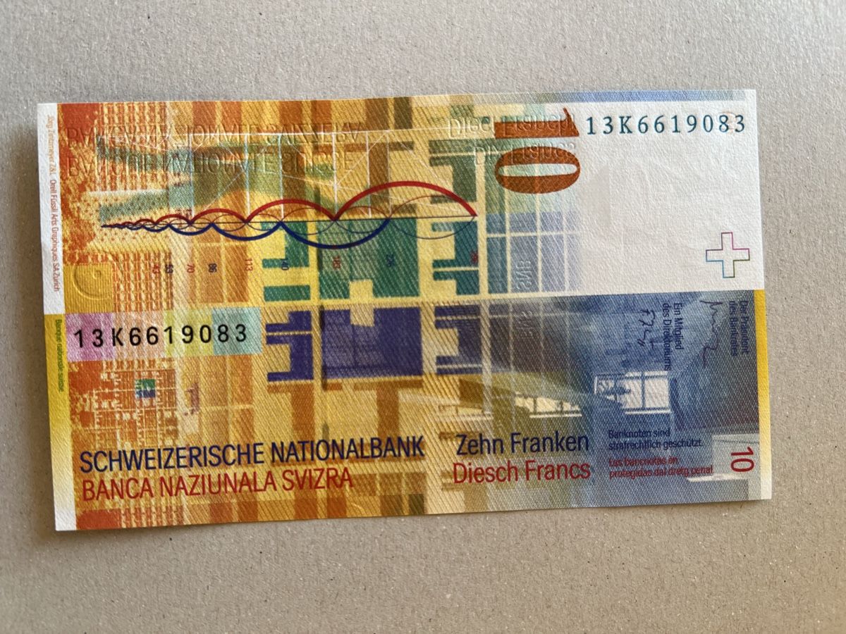 Schweizer Zehner Note - 10 CHF - Le Corbusier -Top Zustand! (Neu ...