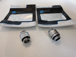 Alphacool HF Doppelnippel G1/4 AG auf G1/4 AG drehbar Chrome