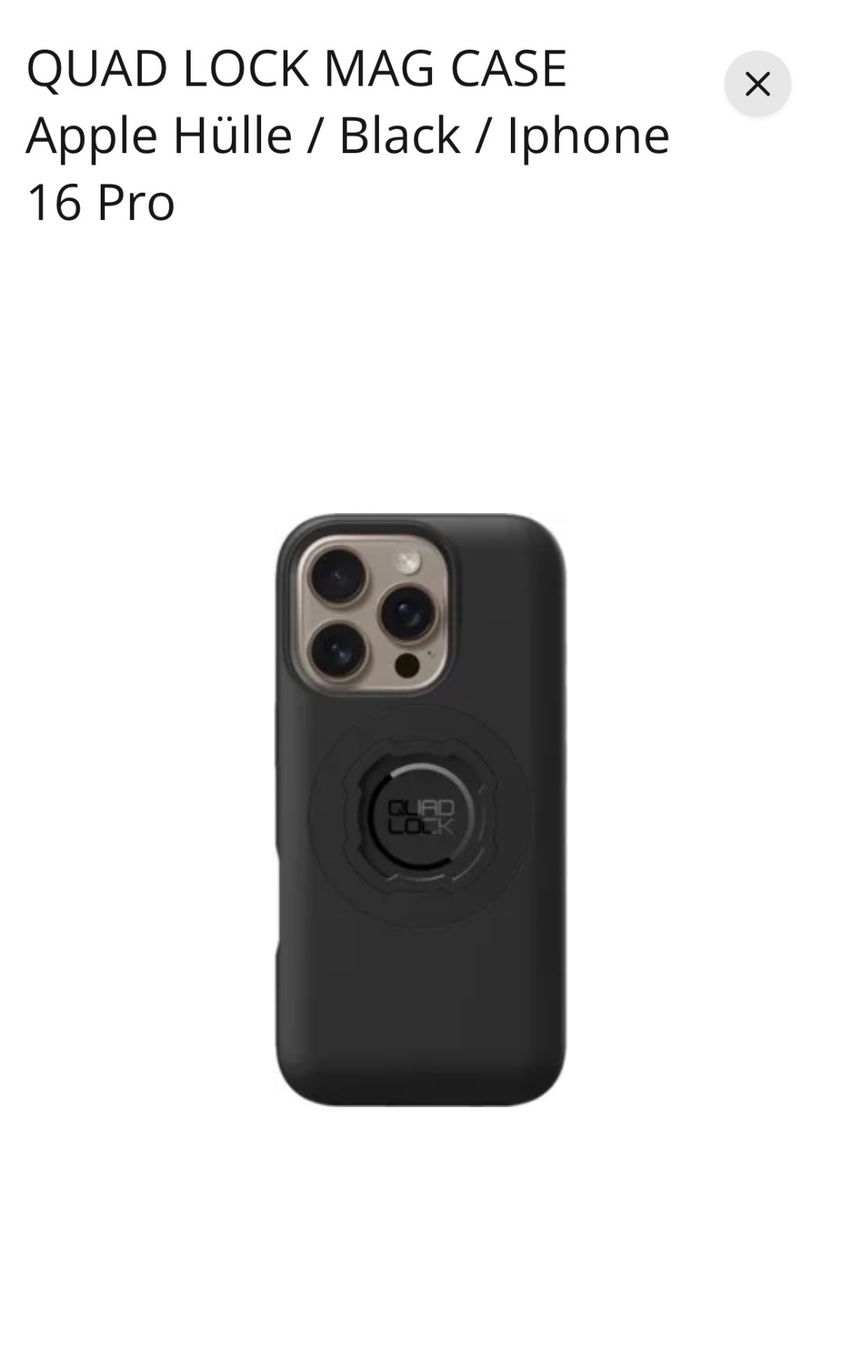Quad Lock Covers & Schutzfolien: QUAD LOCK - Apple Hülle / Black / Iphone 16 Pro - NP 45.- – Neu (gemäss Beschreibung) aus Zug von tami12 2
