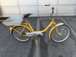 Retro Condor Fahrrad, gelb, mit Gepäckträger, 1970