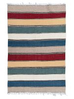 Tapis KILIM berbère en laine noué main. Tunisie. 196x119 cm