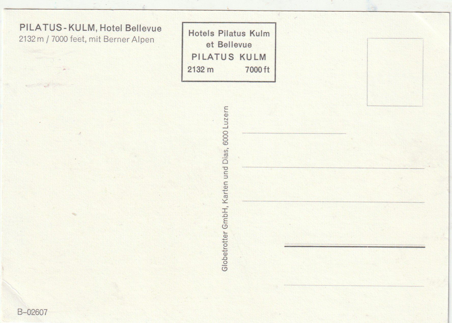 Cartes postales: Pilatus Kulm – D'occasion à Lumbrein par made02 1