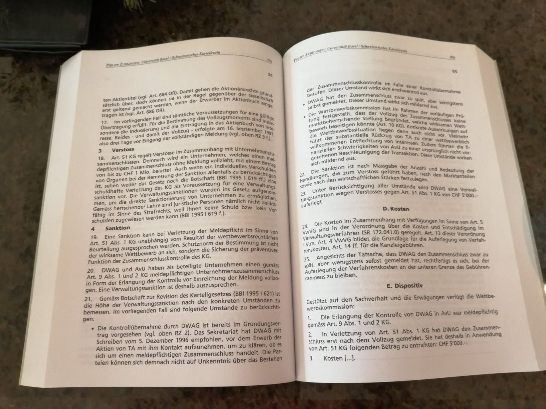 Libri: Schweizerisches Kartellrecht – Usato da Aesch BL venduto da Bluefox5 4