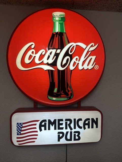 Lampen: COCA-COLA LEUCHTREKLAME AMERICAN PUB – Gebraucht aus Ostermundigen von wini63 1