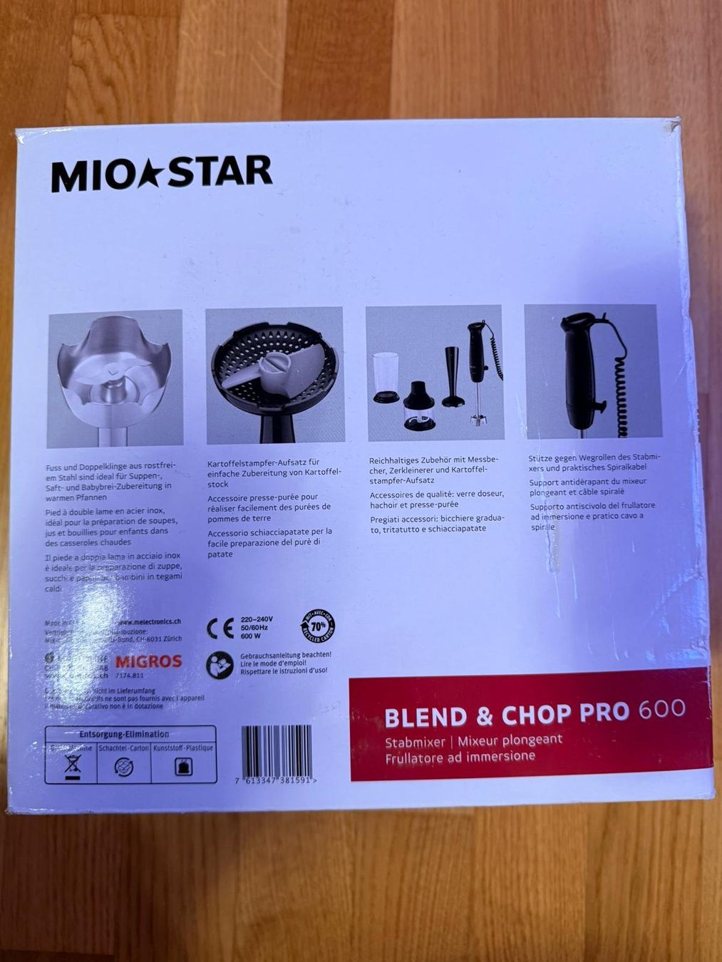 Mio Star Elettrodomestici da cucina: Mio-Star Stabmixer BLEND & CHOP PRO 600 – Usato da Schaffhausen venduto da Oesi_Privat_Account 2