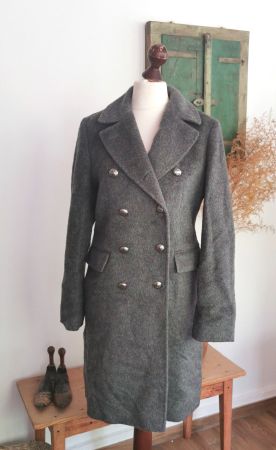 White Label Mantel im military Look Wolle Gr. M